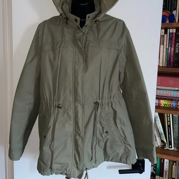Banana Republic Women's Hooded Utility Jacket Beige Size Medium - Picture 1 of 6